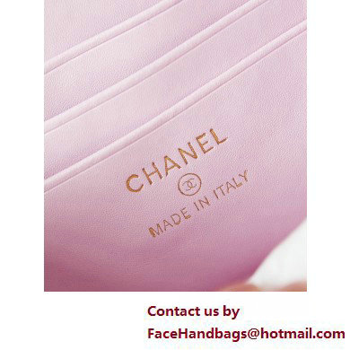 Chanel Lambskin, Resin  &  Gold-Tone Metal Clutch with Chain Bag AP3820 Lavender 2025